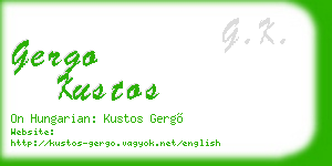 gergo kustos business card